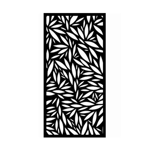 Motif de feuille écran de jardin en métal enduit de poudre noire conception découpée au laser pour un usage décoratif décor de jardin écran de jardin en métal - Product Image 4
