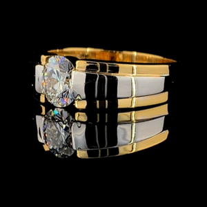 <span class=keywords><strong>Gents</strong></span>エンゲージメントリングユニークなデザイン男性用リングダイヤモンド10K 14K 18K 22Kゴールド男性用ジュエリーダイヤモンドソリティア上品なデイリーウェアリング - Product Image 2