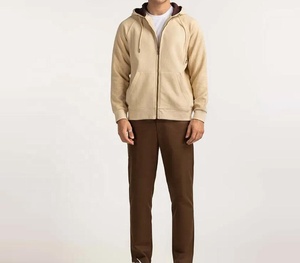 Sudadera con capucha y cremallera de alta calidad, nueva y elegante, para hombre, transpirable, con cremallera completa, informal, de color liso - Product Image 6