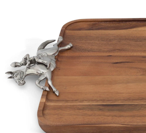 Bandeja de Madera Artesanal para Servir con Elegante Asa de Metal con Forma de Bocado de Caballo, Ideal para Regalos Elegantes y para Amantes de los Caballos - Product Image 5