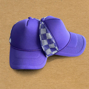 Promotional Structured Five Panel Blue Trucker <b>Hat</b> Blanks Custom Embroidered Polyester Breathable <b>Men</b> Caps and <b>Hats</b> - Product Image 4