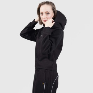 Sudadera con Capucha Negra Transpirable Raxe, Tejido de Punto - Product Image 3
