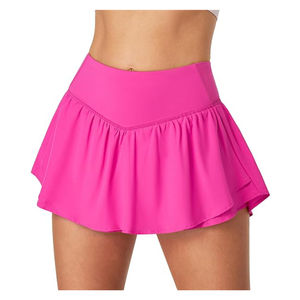 Jupe de tennis plissée courte noire de haute qualité, style nouveau, taille haute, pour femmes, été, polyester, élasthanne, vêtements de sport - Product Image 1