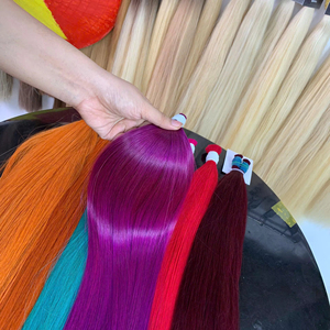 Cheveux vierges vietnamiens en vrac, extensions de cheveux, couleur teinte vive, fournisseur en gros spécial, lisses, prêts à être expédiés - Product Image 1