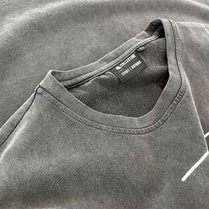 Débardeurs en coton personnalisés sans manches débardeur de gymnastique côtelé lavé à l'acide OEM vente en gros - Product Image 3