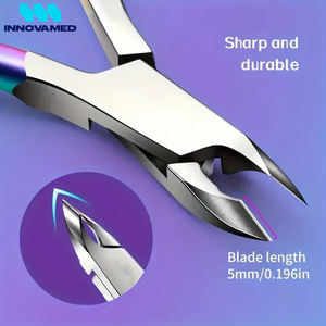 ที่ตัดหนังกำพร้าเล็บแบบสปริงคู่  เครื่องมือทำเล็บมือและเล็บเท้าที่มีความแม่นยำ  ทำจากสแตนเลส  เครื่องมือดูแลเท้า  คีมตัดหนังกำพร้า - Product Image 6