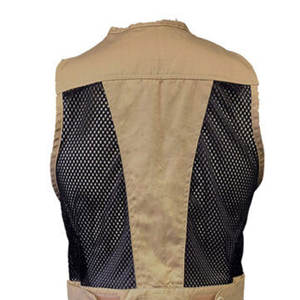 Chaleco de pesca informal para exteriores personalizado, chaleco de caza de lona duradero, transpirable, de talla grande, decoración de bolsillo, ropa de trabajo, caza - Product Image 5