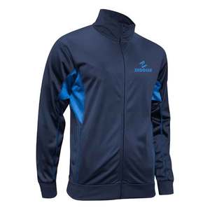 Veste d'entraînement en polyester pour hommes conçue avec des vestes d'hiver à coupe athlétique et à technologie anti-transpiration - Product Image 1