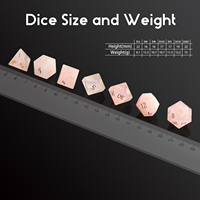 Vente en gros de dés en pierres précieuses naturelles, dés personnalisés pour D&D, ensemble de dés polyédriques en pierre pour le jeu de société Dungeons and Dragons, quartz rose