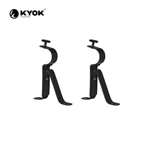 Tringle à rideau noire KYOK avec embout décoratif, design moderne et élégant, installation facile, forme ronde, diamètre de 0,75 à 0,99 pouce - Product Image 4