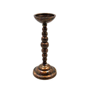 Portavelas de pilar de Metal de diseño clásico con revestimiento negro para fiesta de boda, cena a la luz de las velas, pilar de vela de mesa personalizado - Product Image 3