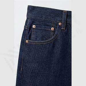 Jeans en denim délavé pour hommes Coupe droite Slim Fit Grande taille Couleur personnalisée Marque privée Pantalons de créateur Vente en gros Couleur personnalisée - Product Image 5