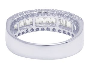 Joyería de lujo con diamantes de Plata de Ley 925 redonda y Baguette Moissanite, anillos de banda de diamantes para mujer - Product Image 5