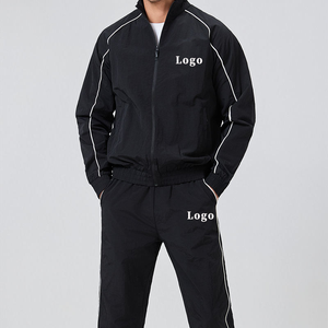 ชุดเสื้อกันลมสองชิ้นสำหรับผู้ชาย, ชุดวอร์มกางเกงสำหรับใส่วิ่งระบายอากาศได้ดีขนาดพลัสไซส์ - Product Image 3