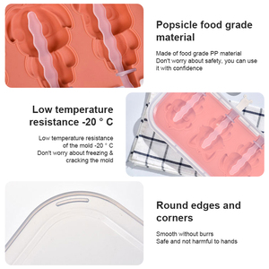 Tự làm thân thiện với môi động vật phim hoạt hình Silicone Ice Cream khuôn BPA-free Popsicle khuôn với nắp và dính cho Ice Cream bồn tắm - Product Image 5
