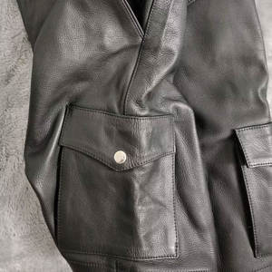 Shorts en cuir légers pour hommes en gros Shorts en cuir pour hommes avec cordon de serrage confortables Shorts en cuir les plus vendus pour l'été - Product Image 5