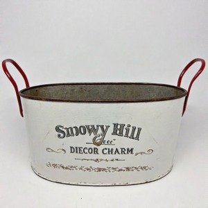 Maceta de jardín con trineo crepuscular hecha en acabado galvanizado para exhibir flores de Navidad Verdes de entrada y piñas de invierno - Product Image 4