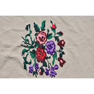 พรมขนสัตว์ตุรกีสีเบจ4.6 x 6.7ft คลาสสิกดีไซน์แบบเย็บปะติดปะต่อกันสำหรับห้องนั่งเล่นห้องนอนสี่เหลี่ยมพรมยาง - Product Image 5