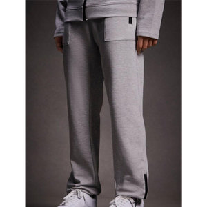 Pantalon de survêtement large en polaire délavée GSM 380 pour homme, coupe droite baggy - Product Image 1