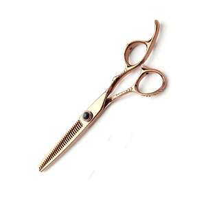 Tijeras de adelgazamiento de peluquería de acero inoxidable para uso en salones de peluquería con cómodo mango de plástico - Product Image 3