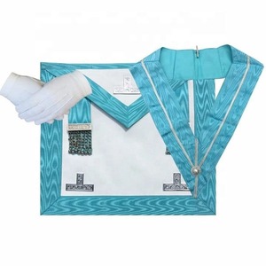 Ensemble d'étole maçonnique du Roi Archipel en cuir d'agneau, étole royale, col et étole Joule BestActionProducts AH-125 Dentelle - Product Image 5