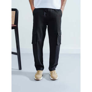 Pantalon cargo KOPIN élégant et confortable 100% coton MC2296, taille élastique, motif uni, logo personnalisable disponible en tailles XL à 6XL - Product Image 1