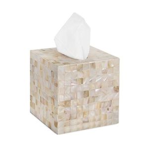 Premium Square Wood and Mother of Pearl Tissue <b>Paper</b> Holder Classic MOP Work Napkin <b>Box</b> Table Top Home Decor by AALIYAN IMPEX - Product Image 6