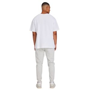 Pantalon de survêtement décontracté gris chiné pour homme, coupe décontractée, 80% coton molletonné, taille élastique, durable, à porter tous les jours, logo en relief, séchage rapide - Product Image 3