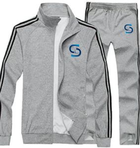 Survêtement de sport pour hommes Survêtement à rayures en polyester Survêtement pour hommes Jogging d'hiver à fermeture éclair complète - Product Image 5