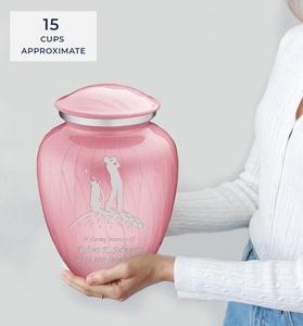 Urnes de crémation de golf personnalisées pour adultes en rose perle pour cendres humaines Grande urne funéraire pour hommes et femmes Urnes de taille personnalisée - Product Image 2