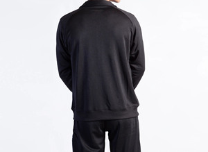Survêtement de sport décontracté pour homme à col montant, jogging zippé, survêtement d'entraînement pour homme en polyester - Product Image 3