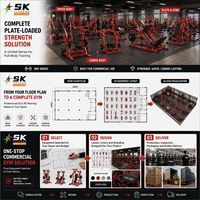 Equipo de Gimnasio con Placas de Pesas Rojas Directo de Fábrica SK, Juego Completo OEM ODM, Máquinas de Fuerza Comerciales para Compradores de Proyectos de Gimnasios, Venta al Por Mayor