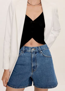 Short en jean décontracté classique pour femmes jean d'été uni coupe ajustée pour le confort au quotidien et le style prix raisonnable Service OEM - Product Image 5