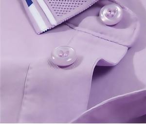 เสื้อโปโลผ้าฝ้ายหนาสำหรับผู้ชายเสื้อกีฬาแขนสั้นพิมพ์ลายไม่ยับ - Product Image 5