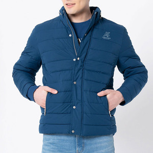 Factory Direct Sale Best Selling Premium Quality Breathable <b>Canvas</b> Stand Collar Front Logo Winter Puffer <b>Jacket</b> - Product Image 1