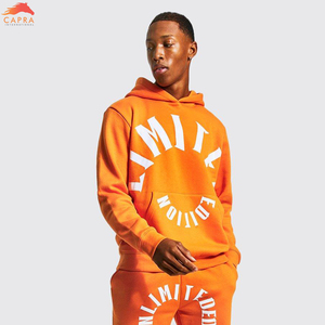 Survêtement en coton OEM, sweat à capuche imprimé, pantalon de survêtement pour hommes, jogging évasé empilé, ensemble de jogging deux pièces pour hommes - Product Image 3