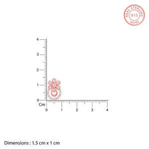 Boucles d'oreilles en or rose avec arc floral - Product Image 6