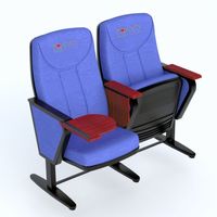 Fauteuil de cinéma moderne et mobile EVO1202MB, directement de l'usine, pour auditorium, confortable, pliable, en tissu