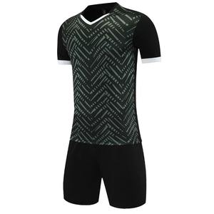 Ensemble de maillot de football à manches courtes pour hommes de haute qualité, uniforme de football pour adultes, maillot de football bleu pour garçon, nom personnalisé, numéro DIY - Product Image 3