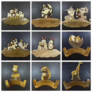 Christmas & Birthday Gift Souvenir <b>Name</b> Sign Door Decorate for Kids Wooden Plaques Door Hanging Cartoon Character from Vietnam - Product Image 3