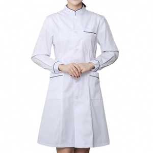 Wholesale Nursing Scrub <b>Skirt</b> Nurse Dress Custom Long Sleeves Hospital Scrub Dress - Product Image 5
