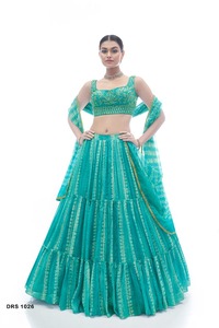 ชุดเดรสราตรีสำหรับผู้หญิง,ชุดเดรส Navratri Special Lehenga Choli Chaniya Choli ปี2023 - Product Image 4
