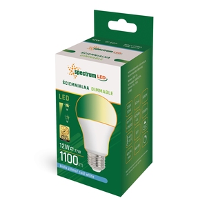 Lámpara LED regulable estándar E27 12W 6000K 1150Lm (Spectrum WOJ+14377) - Product Image 1