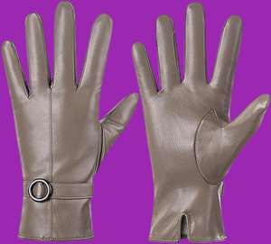 Gants en cuir d'hiver pour femmes, écran tactile, gants chauds pour la conduite, en peau d'agneau, pour cadeaux de Noël - Product Image 2