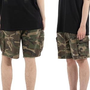 New Style Premium Quality Solid Canvas Breathable <b>Cargo</b> <b>Shorts</b> for Men Oversized <b>Long</b> Custom Screen Printed Logo High Street - Product Image 6