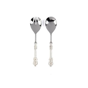 Ensemble de couverts de service à salade personnalisés avec pour la maison Ensemble de couverts de service de dîner en acier inoxydable avec antiquité noire pour la maison - Product Image 6