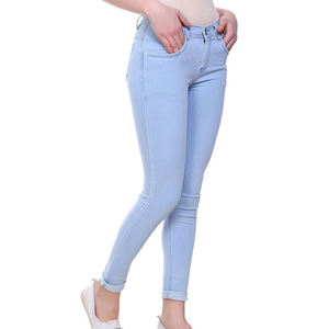 Jeans pour femmes de qualité supérieure, coupe slim, décontractés, multi-poches, denim délavé, vente en gros - Product Image 3