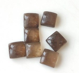 Cuarzo Ahumado Marrón Natural al por Mayor, Cabujón Cuadrado de 4mm-40mm, Piedra Preciosa Suelta de Fondo Plano con Juego de Color para Fabricación de Joyas - Product Image 4