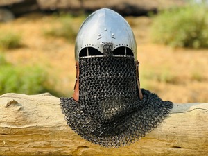 Casco vikingo medieval de cota de malla, regalo perfecto para aficionados a la historia y entusiastas de la armadura, casco de cota de barbuta, el mejor regalo. - Product Image 4