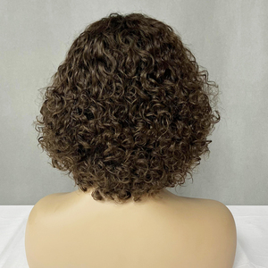 Hot Spot Stock 8 Inch 4x4 Lace Luxury Curl Virgin Vietnamese Human Hair Short <b>Bob</b> Cheap <b>Wigs</b> With Lowest Price - Product Image 3